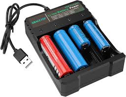 "Channels EU Plug Universal 18650 Battery Charger Li ion Rechargeable Smart Charger for 14500 16340" 