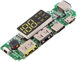 18650 5V 2.4A Lithium Battery Digital Display Charging Module Dual USB Output Band Display Booster Mmodule