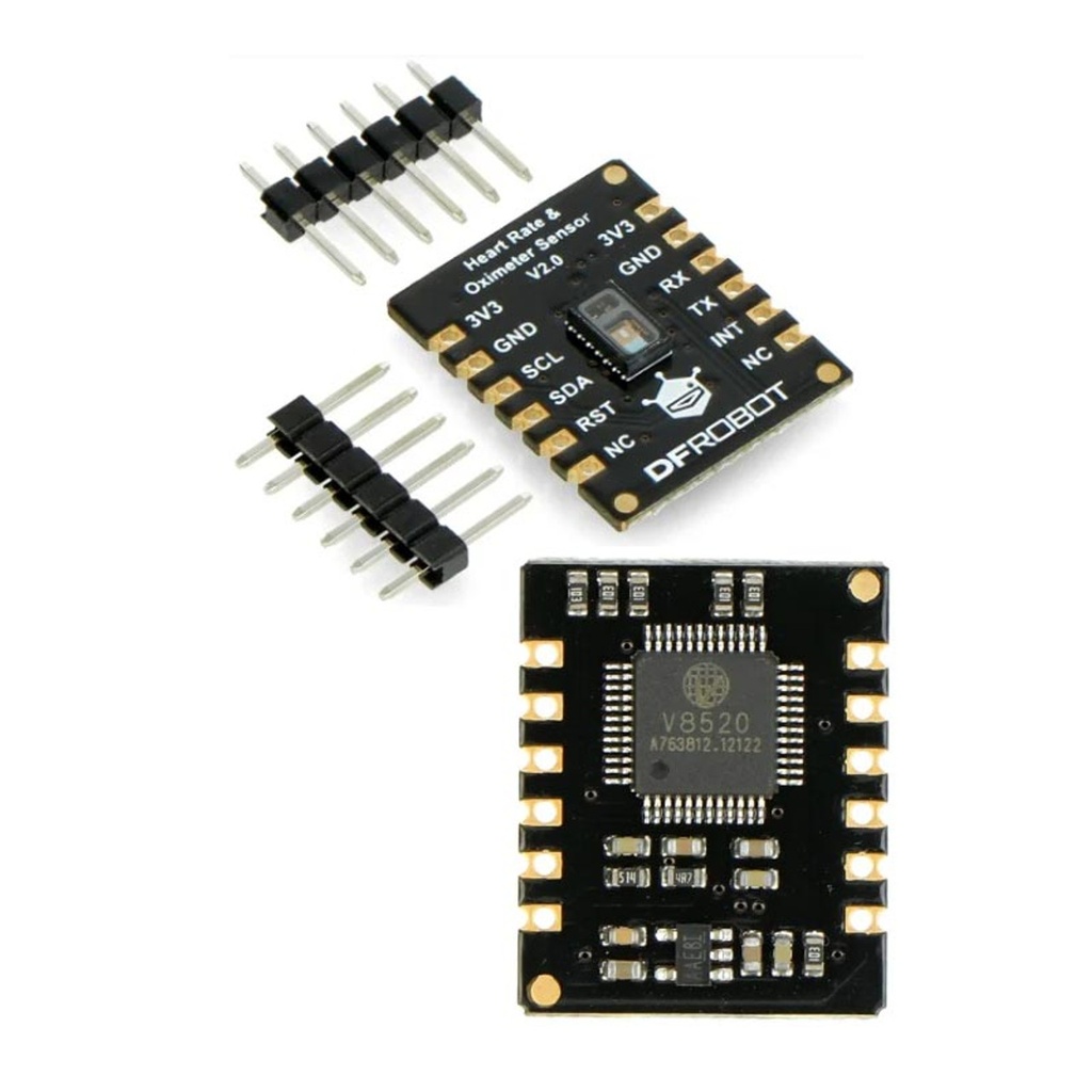 Fermion: MAX30102 PPG Heart Rate and Oximeter Sensor (Breakout, I2C/UART)