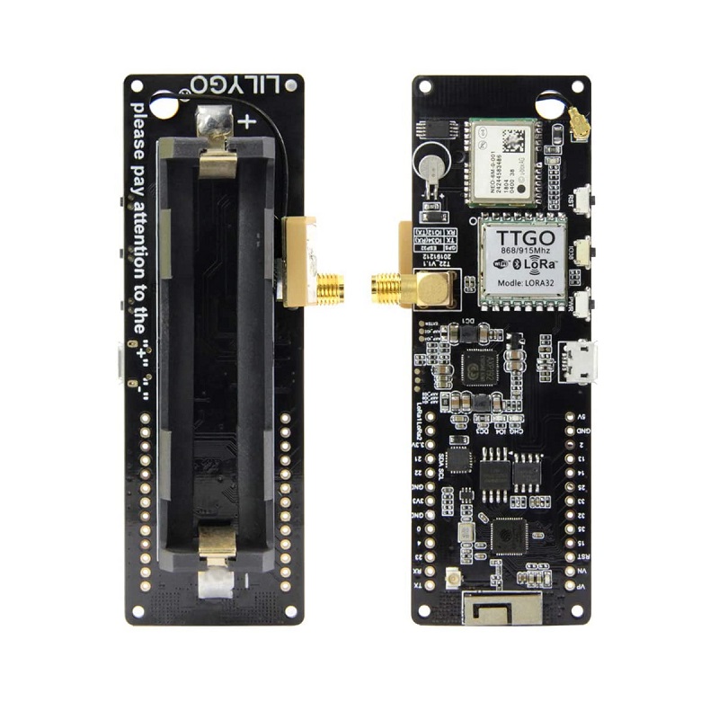 TTGO T-Beam V1.1 ESP32 LORA 433MHz WiFi Wireless Bluetooth Module with IPEX &18650 Battery Holder-Unsoldered