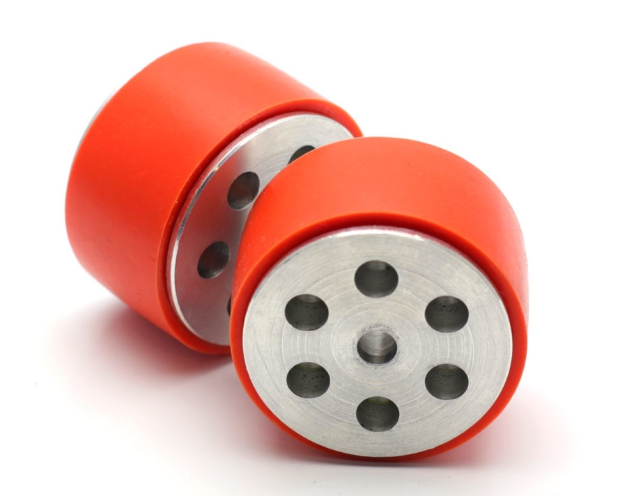 Aluminum- Silicone Wheel Set (52 x 30mm - Pair) - Jsumo