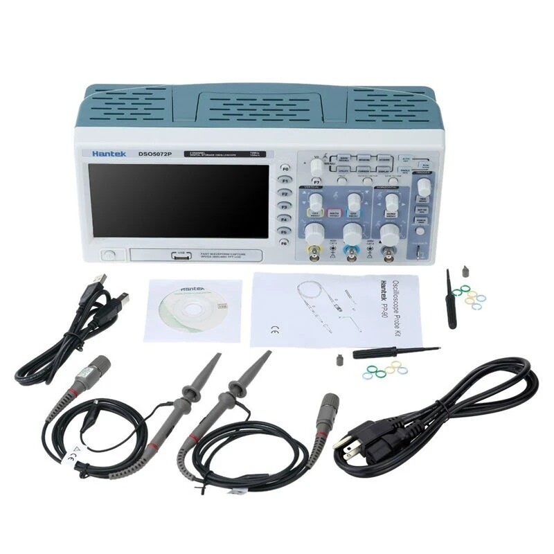 Hantek DSO5072P Oscilloscope 2 Channels 70Mhz UK Plug