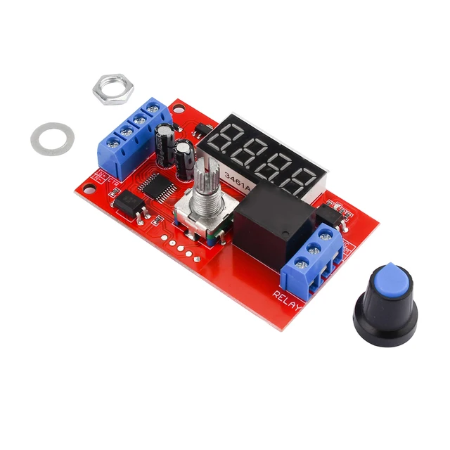 DC 12V 10A Adjustable Time Delay Relay Module LED Digital Timer Control Switch 32 Modes ,Knob Version