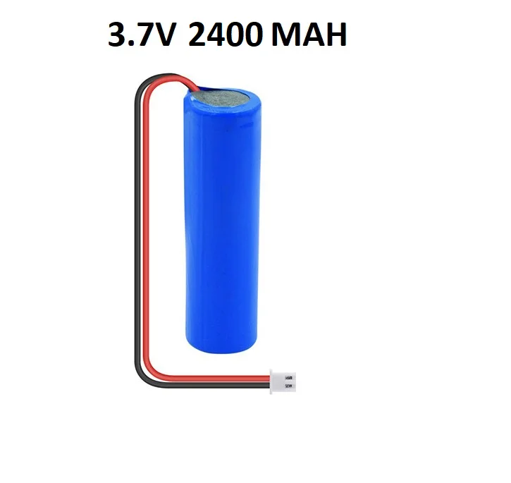 3.7V 2400mAh Rechargeable Lithium-Ion Battery with Wire and JST Connector