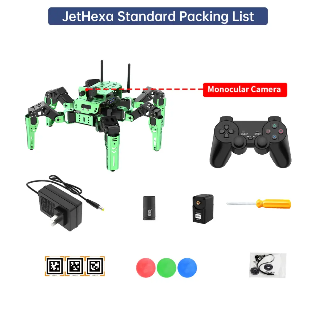 Hiwonder JetHexa ROS Hexapod Robot Kit Powered by Jetson Nano with Lidar Depth Camera Support SLAM Mapping and Navigation