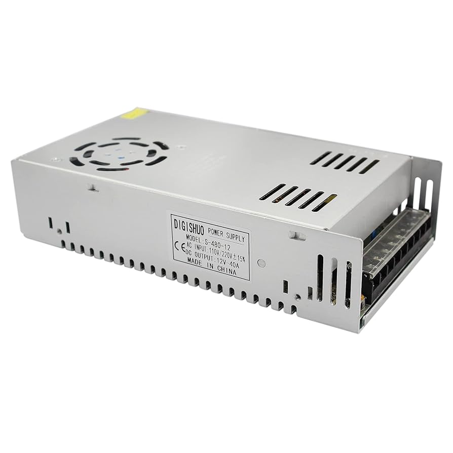High-Quality Power Supply 12V 40A with Fan S-500-12
