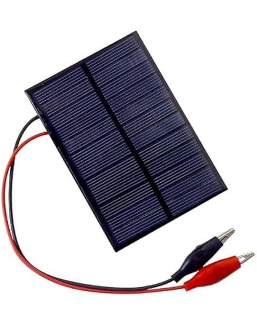 6V 220 mAh Polycrystalline Mini Epoxy Solar Panel Rectangle Shape  with Alligator Clip Size:120*90mm 