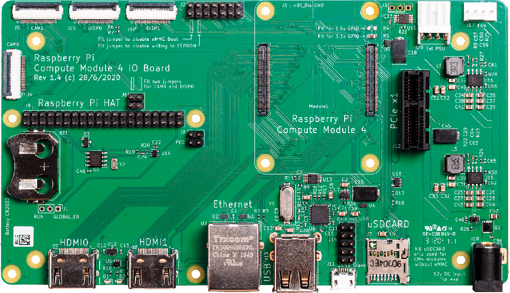 Raspberry Pi Compute Module 4 IO board (CM4IO)