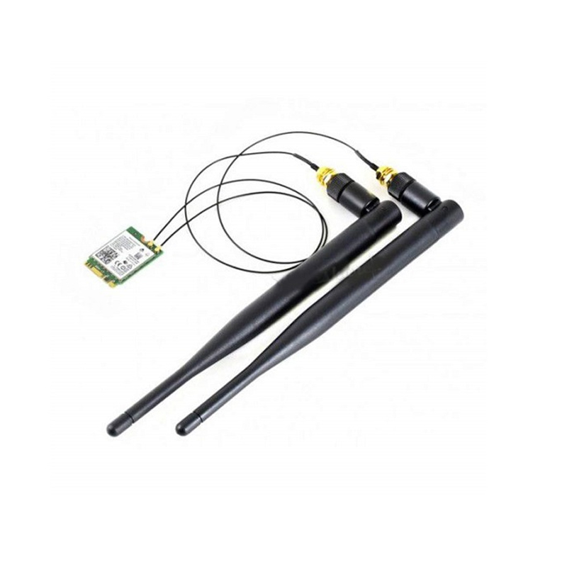 AC8265 Wireless NIC for Jetson Nano WiFi / Bluetooth  Included: 1.Wireless-AC8265 x1 2.Antenna x2 3.IPEX to SMA cable x2
