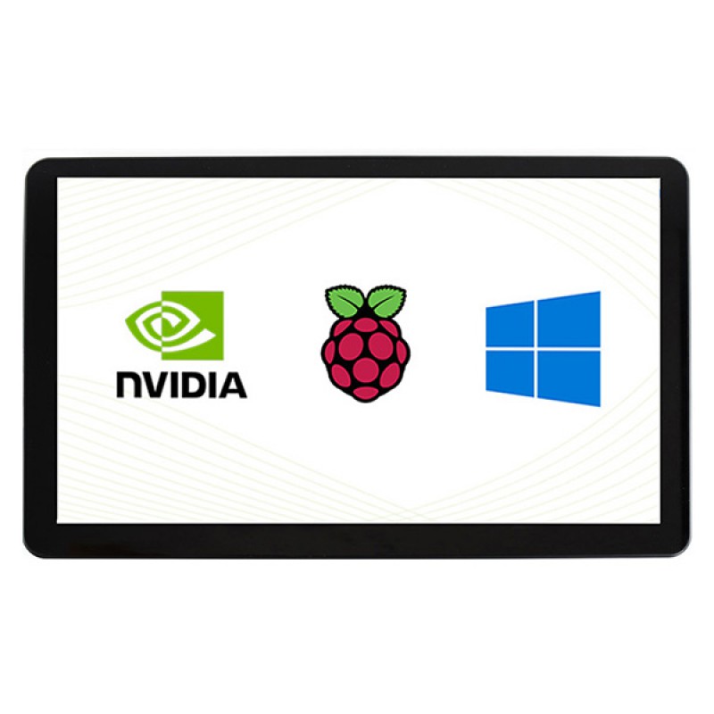 Waveshare 15.6 inch HDMI LCD (H) (with case) Display IPS Toughened Glass Capacitive Touch Screen 1920×1080 for Raspberry Pi/Jetson Nano/PC