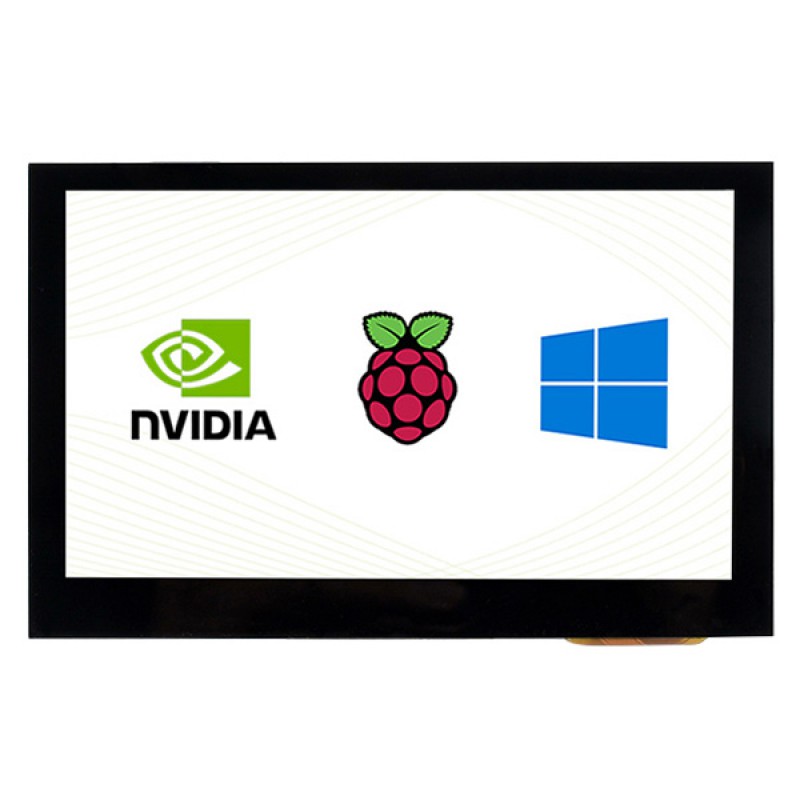 Waveshare 4.3inch IPS Display Capacitive Touch Screen HDMI Interface 800×480 Resolution for Raspberry PI All Versions/Jetson Nano/PC