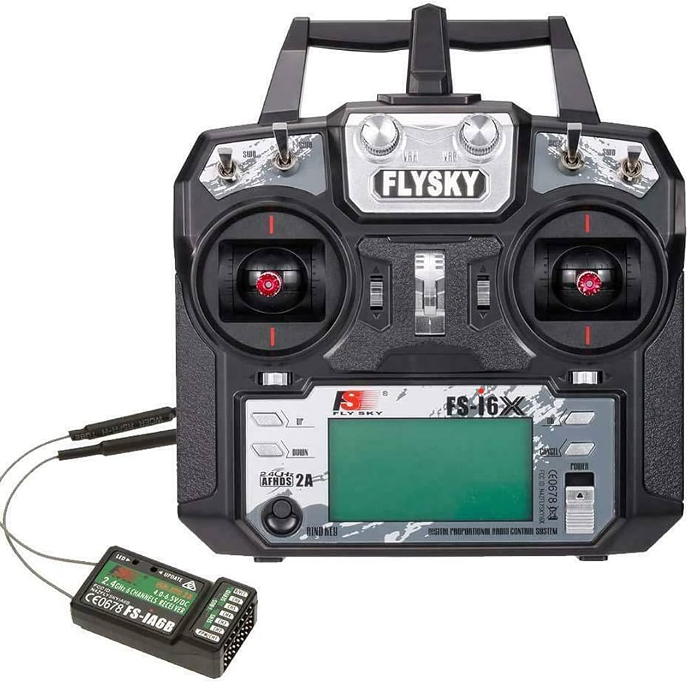 Original Flysky FS-I6X 10CH 2.4G RC Transmitter IA6B Receiver Right Hand