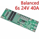 24V 6S 40A 18650 Li-Ion Lithium Battery Poretect Board Solar Lighting Bms Pcb With Balance For Ebike Scooter