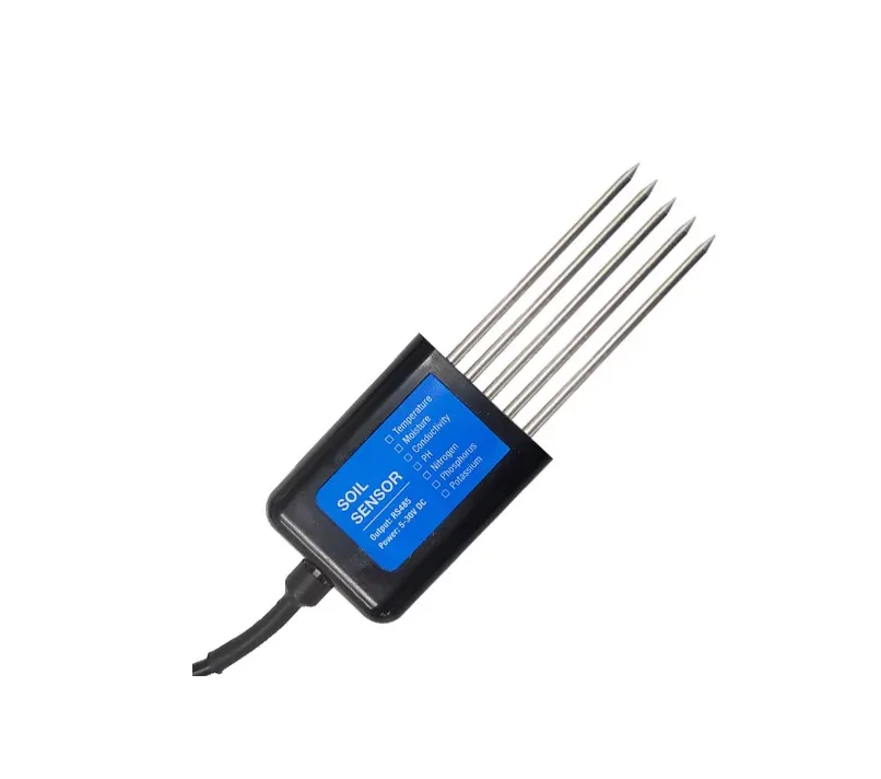 RS485 Output 5Pin Probes Soil Sensor with Cable 2M （PH + Temperature + Humidity）