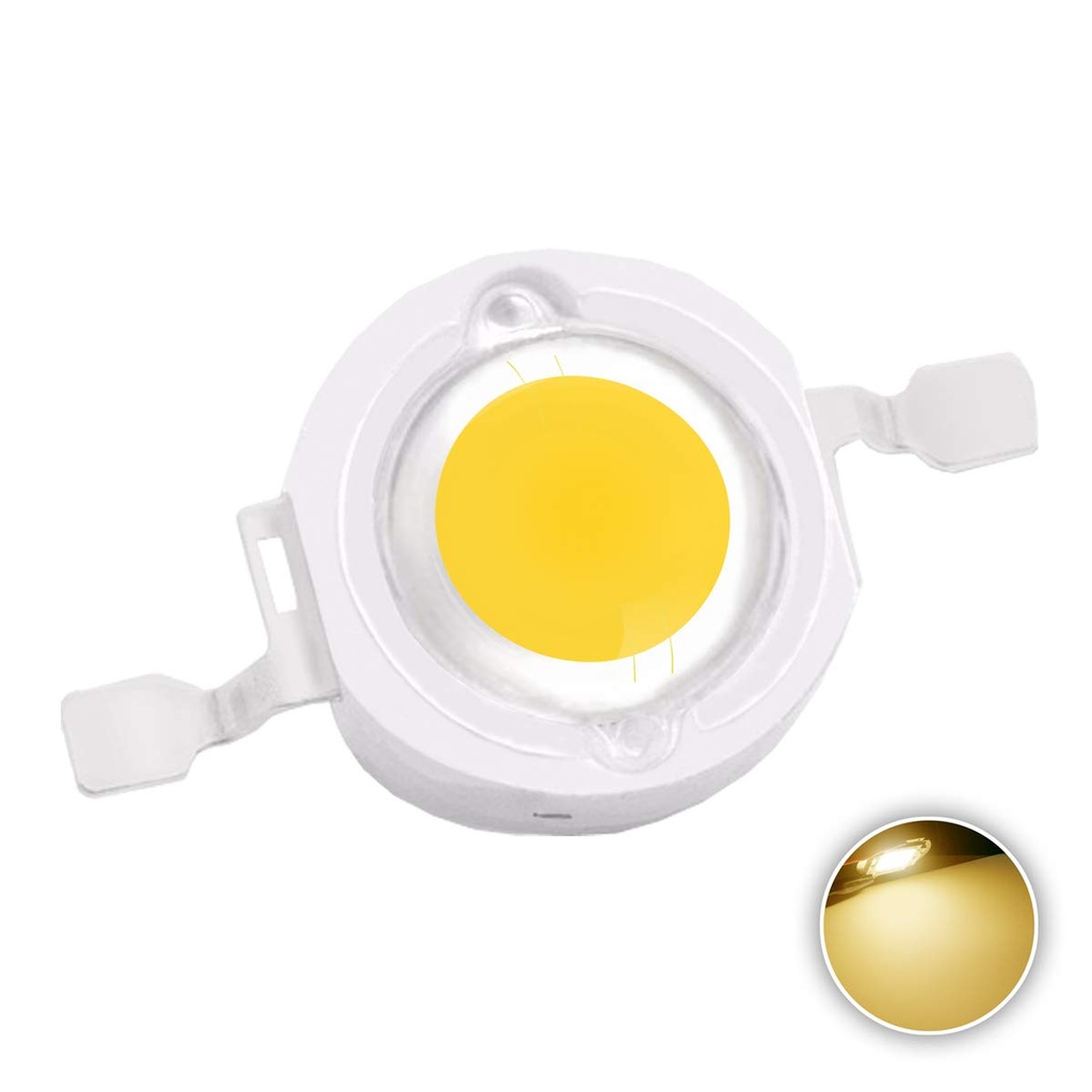 SMD 3W Bulb WarmWhite 3000K-3500K DC 3 - 3.4V 