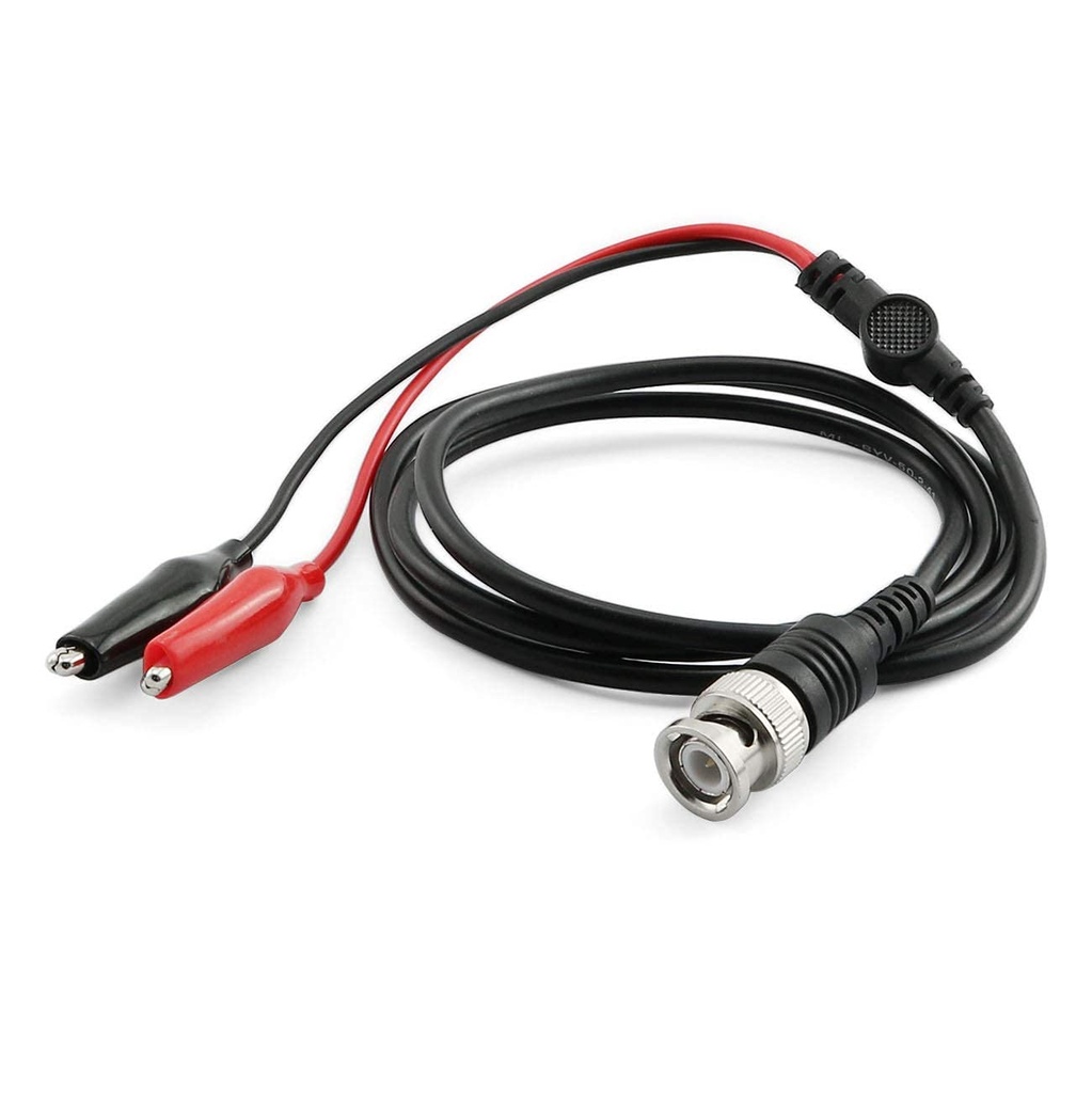 BNC Male to Dual Alligator Clip Oscilloscope Test Probe Lead Cable