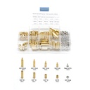 120pcs M3 double pass hexagonal copper column with screw nut screw M3 x 10mm
