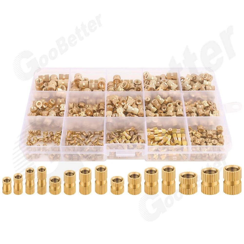 Brass Heat Set Insert Nut Hot Melt Knurled Threaded M2-M2.5 500PCS