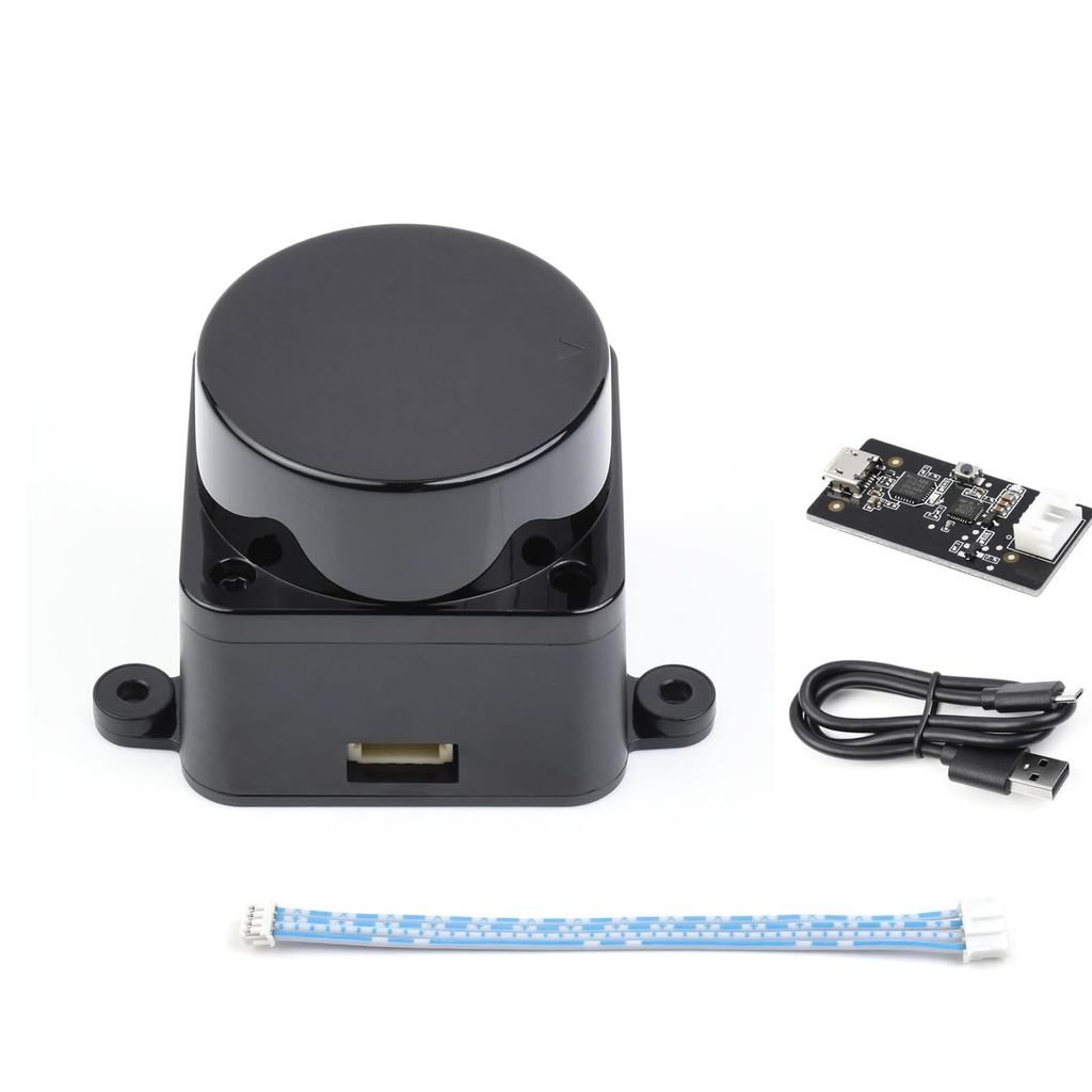 LD19 D500 LiDAR Developer Kit, 360 DToF Laser Scanner, Supports ROS1/2, Raspberry Pi & Jetson Nano 12M Radius 