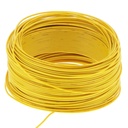  Hookup Solid Core Wire 1/0.6m TC + PVC OD 1.25MM YELLOW - Roll of 100 M