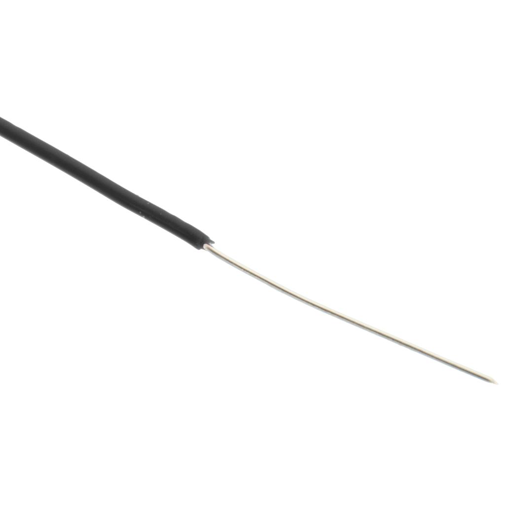   Hookup Solid Core Wire 1/0.6m TC + PVC OD 1.25MM BLACK - 1 Meter 