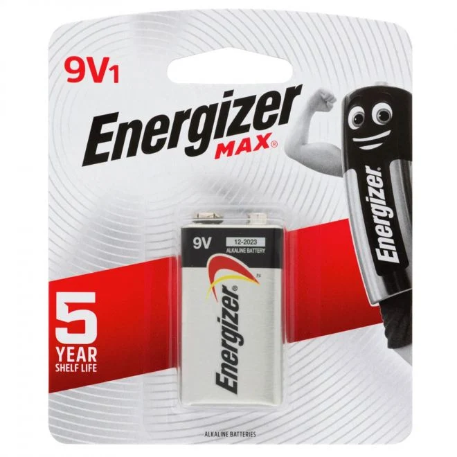 Energizer Max 9V Alkaline Battery 