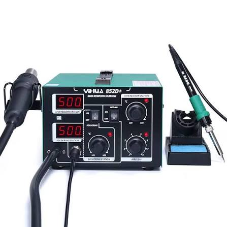 YIHUA852D+ Pump Air Flow Adjustable Hot Air With Soldering Air Soldering Station US Plug