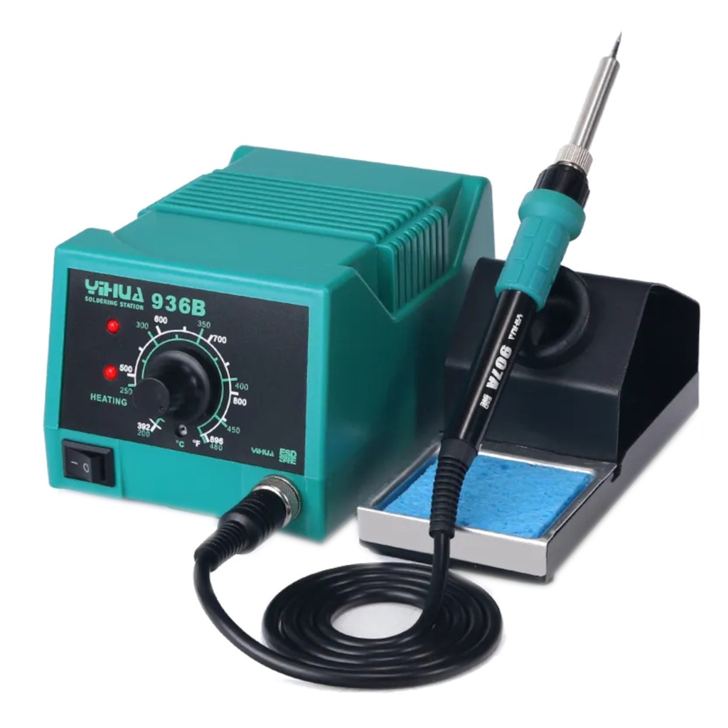 YIHUA936B+ 40W PCB Circuit Board Digital Lead-Free Soldering Station UK Plug