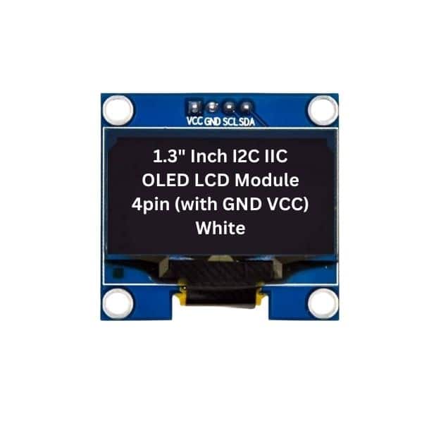 1.3" Inch I2C IIC White OLED LCD Module 4pin (with GND VCC) SH1106 Chip