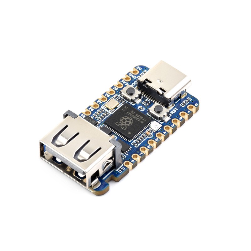 RP2350-USB-A Waveshare RP2350A USB Mini Development Board Based on Raspberry Pi RP2350A Dual-Core Dual-Architecture Processor, 150 MHz