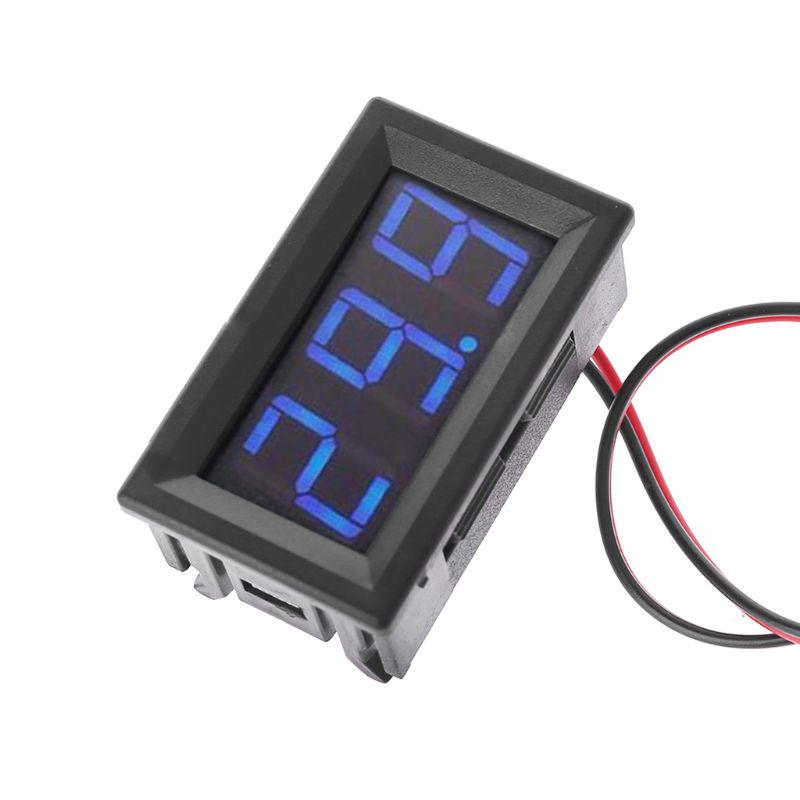 0.56inch 3.5-30V Two Wire DC Voltmeter Blue