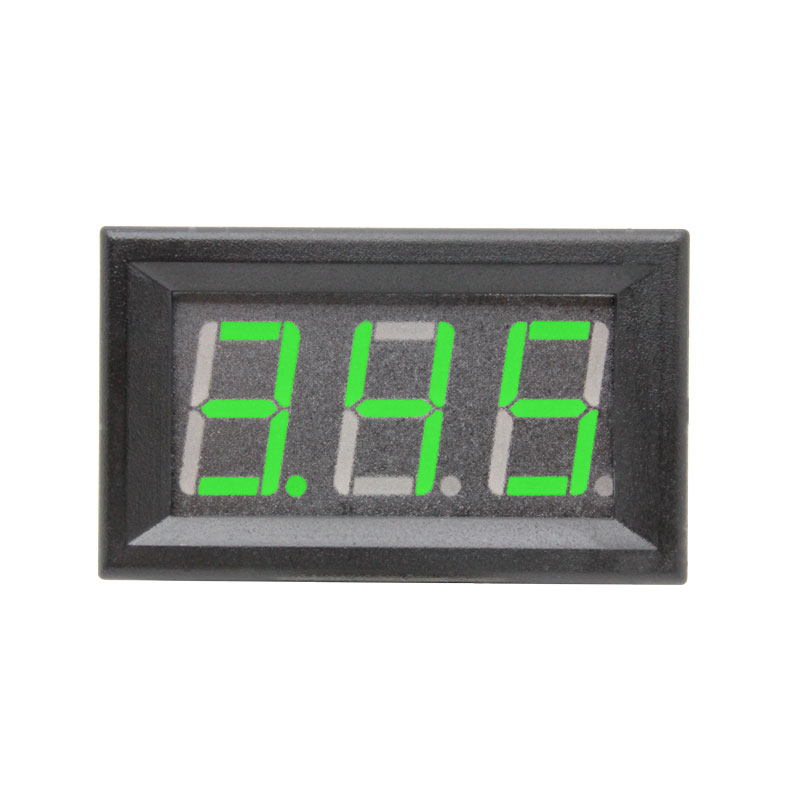 0.56inch 3.5-30V Two Wire DC Voltmeter Green