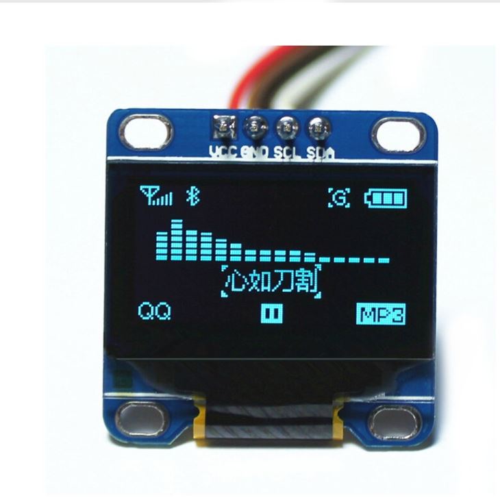 0.96" Inch Blue I2C IIC OLED LCD Module 4pin (with VCC GND