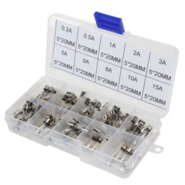 100Pcs/lot 5x20mm Electrical Assorted Fuse Amp Fast-blow  0.2A 0.5A 1A 2A 3A 5A 8A 10A 15A 20A 