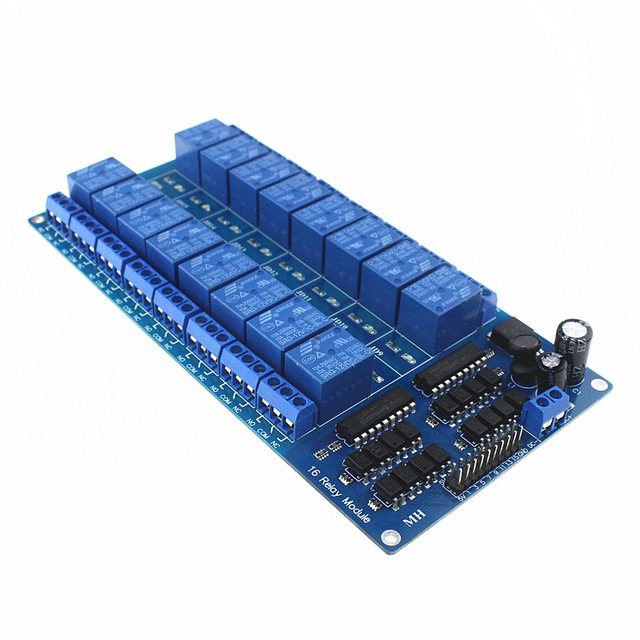 12V 16 Channel Relay Module with Light Coupling LM2576 Power Suppl