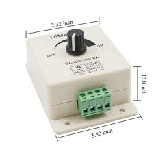 12V-24V 8A Adjustable Manual Knob Dimmer Switches For Single LED Strip