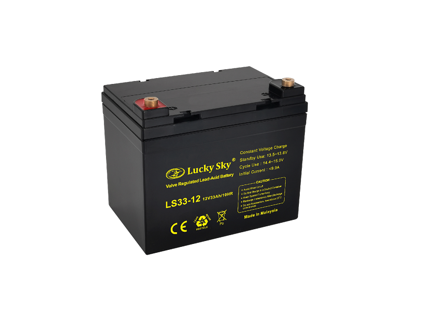 12V 33Ah Lead Acid Rechargeable Battery - Luckysky 