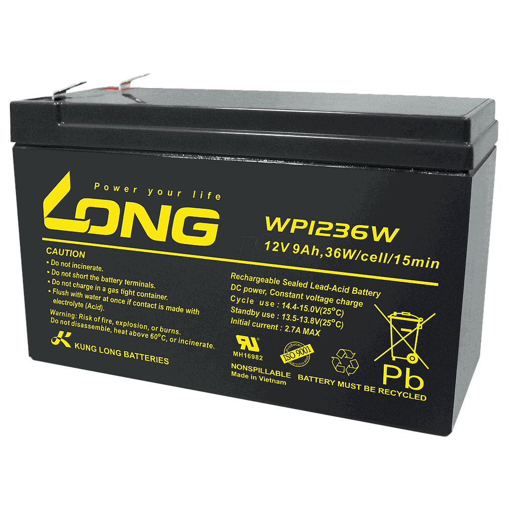 12V 9Ah lead acid rechargeable battery LONG