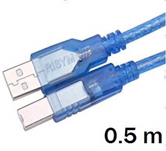 1.64FT USB 2.0 A-B Male Printer Cable 0.5m