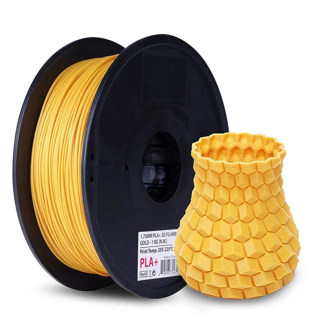 1.75MM PLA+3D FILAMENT GOLD-1KG(N.W)