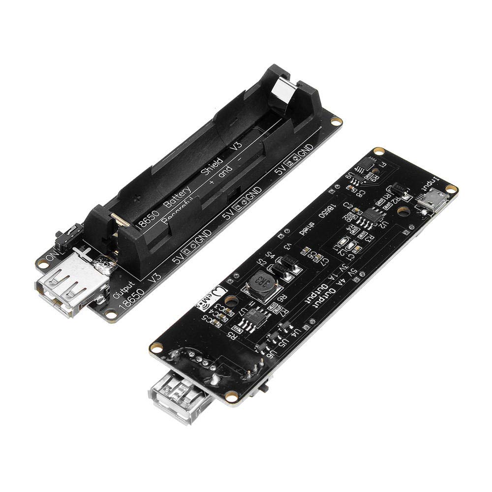 18650 Battery Holder Development Board V3 Overcharge Protection 5V Compatible with Raspberry Pi 3B/3B+