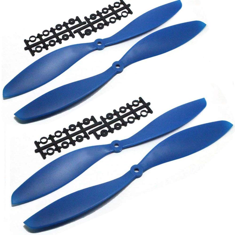 1 Pair（2pcs）Blue  1045 Blade propeller 10 inch 10x4.5 for Quad copter Drone（Aperture 6mm）