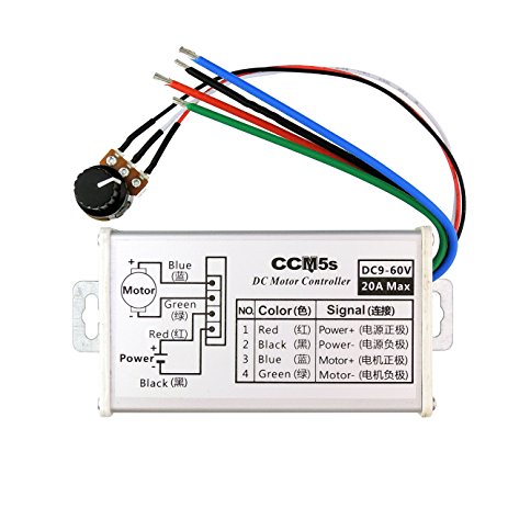 20A PWM DC Motor Speed Controller regulator 9V 12V 24V 36V