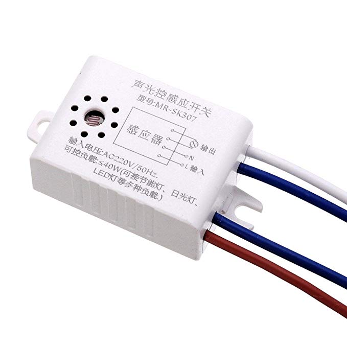 220V Automatic Sound Voice Sensor For On Off Street Light Switch Photo Control 