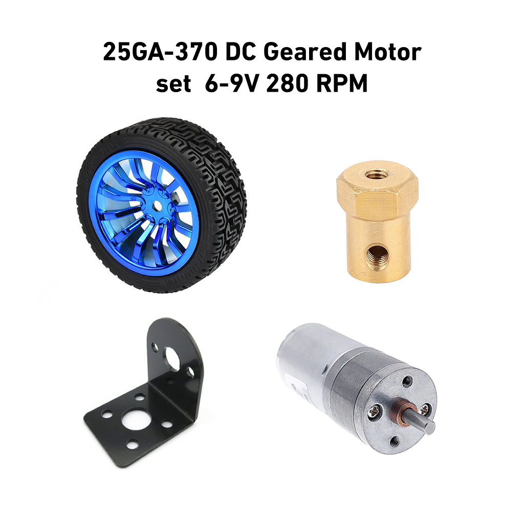 25GA-370 DC Geared Motor set  6-9V 280 RPM