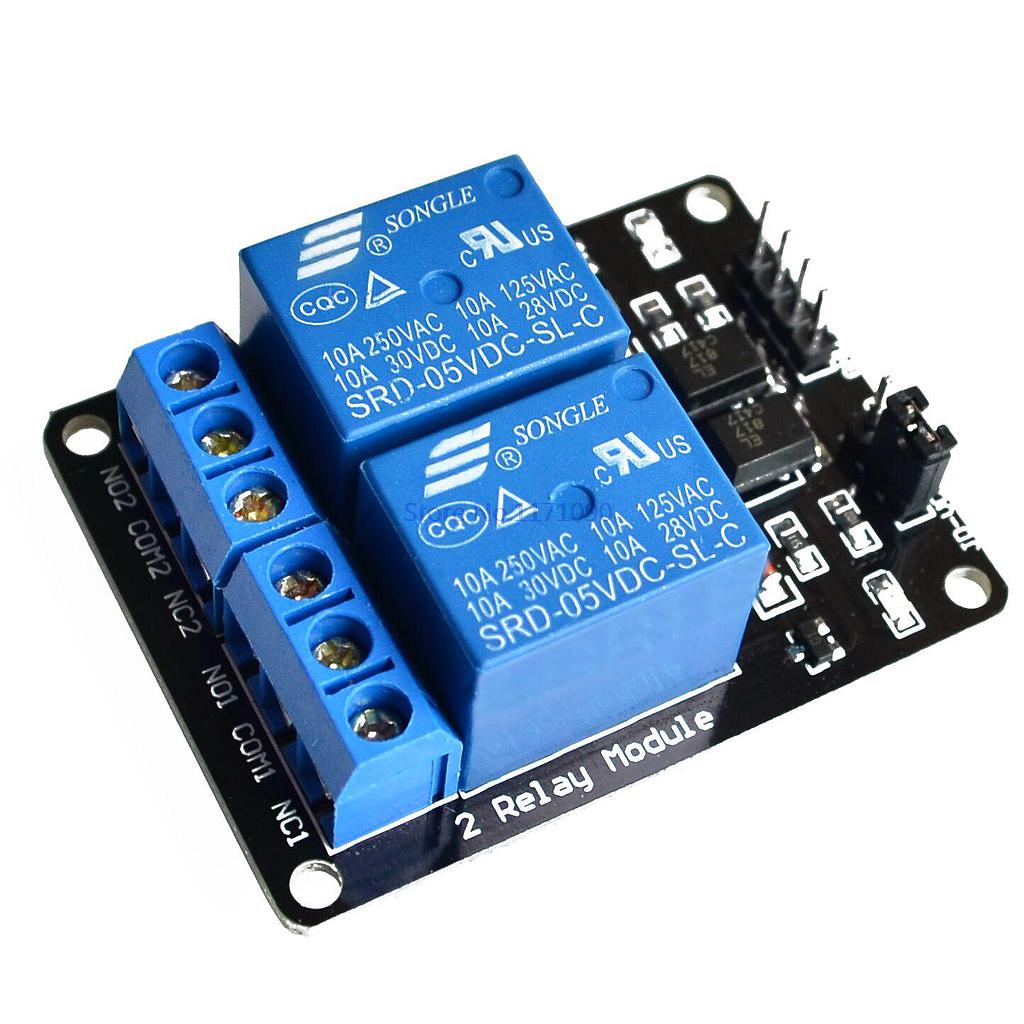 2 Road/Channel Relay Module (with light coupling) 12V