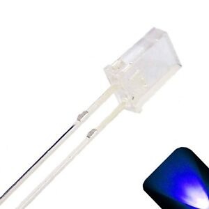 2x5x7mm Rectangle Wide Angle Blue LED 
