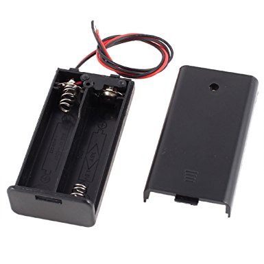 2 x AA Battery Holder Box, With Cover/on-off