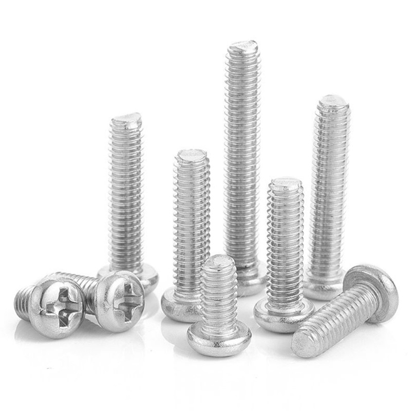 304 Stainless Steel Cross Recessed Pan Head Screws M3*16MM