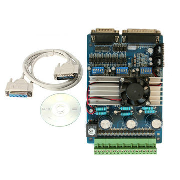 3 Axis CNC Interface Adapter Breakout Board For Stepper Motor Driver Mach3 TB6560 3.5A+ USB Cable,